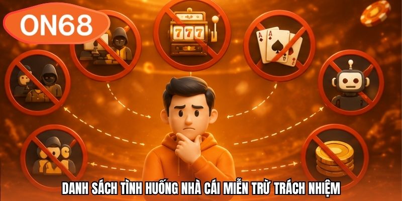 Danh sách tình huống nhà cái miễn trừ trách nhiệm